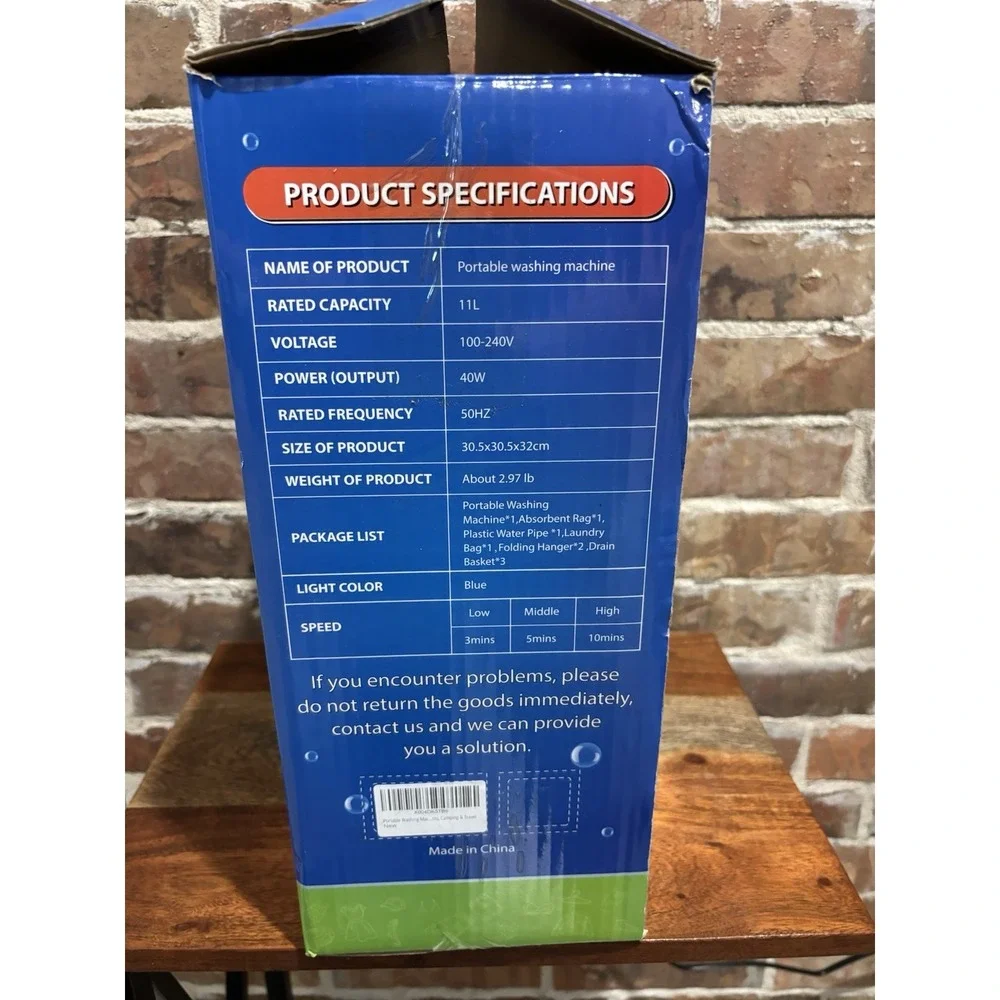 Portable Washing Machine, Foldable For Easy Storage, Electric, New w/ Open Box!